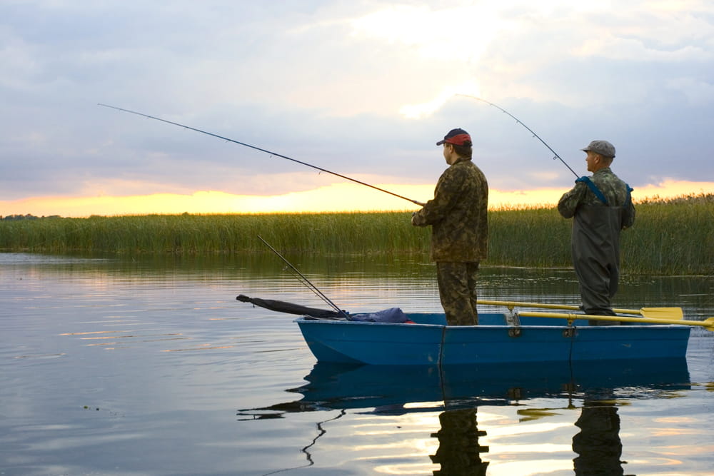 two fishermans on boat in pensacola fl